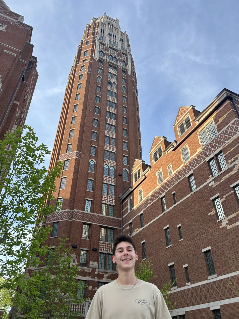 Student visiting Vanderbilt University campus